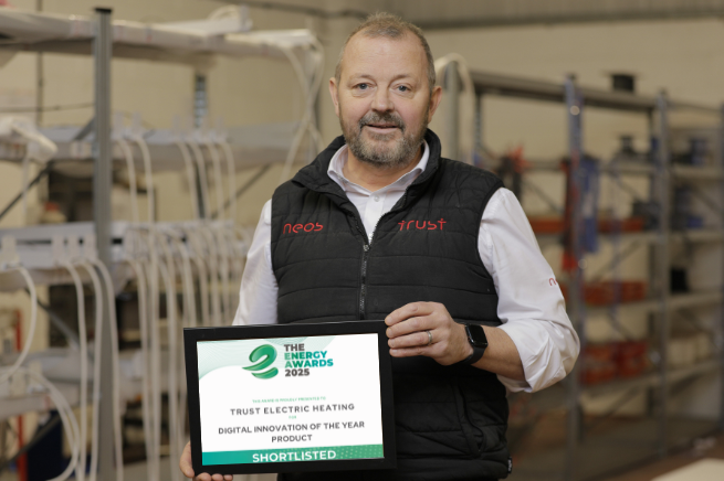Trust Electric Heating Shortlisted for Digital Innovation of the Year at the Energy Awards 2025